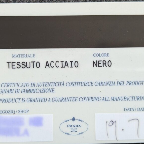 AUTHENTIC VINTAGE Prada Tessuto Chain Bag - Black w/ Silver Hardware - Picture 16 of 17